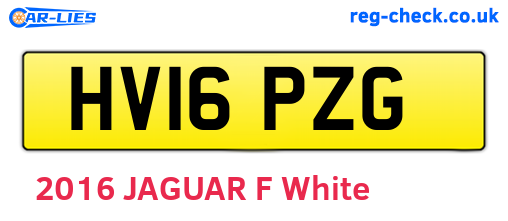 HV16PZG are the vehicle registration plates.