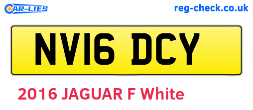 NV16DCY are the vehicle registration plates.