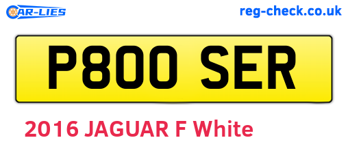 P800SER are the vehicle registration plates.