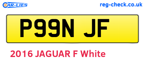 P99NJF are the vehicle registration plates.