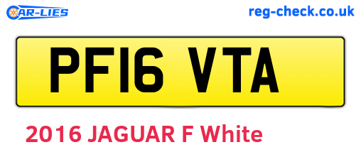 PF16VTA are the vehicle registration plates.