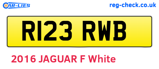 R123RWB are the vehicle registration plates.