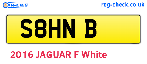S8HNB are the vehicle registration plates.
