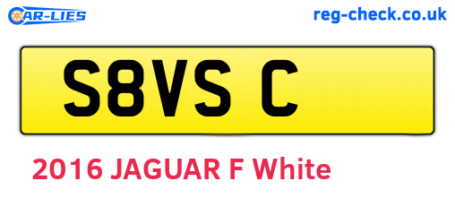 S8VSC are the vehicle registration plates.