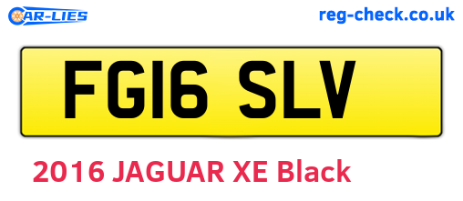 FG16SLV are the vehicle registration plates.