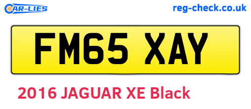FM65XAY are the vehicle registration plates.