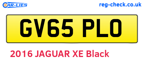 GV65PLO are the vehicle registration plates.