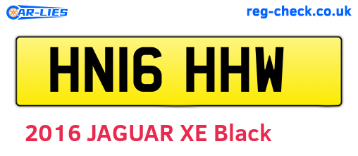HN16HHW are the vehicle registration plates.