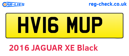 HV16MUP are the vehicle registration plates.