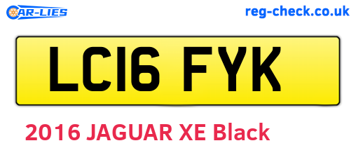 LC16FYK are the vehicle registration plates.