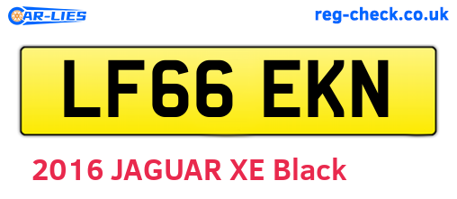 LF66EKN are the vehicle registration plates.
