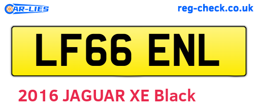 LF66ENL are the vehicle registration plates.