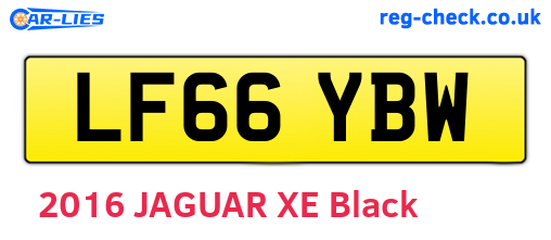 LF66YBW are the vehicle registration plates.