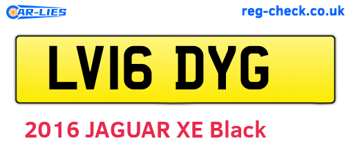 LV16DYG are the vehicle registration plates.