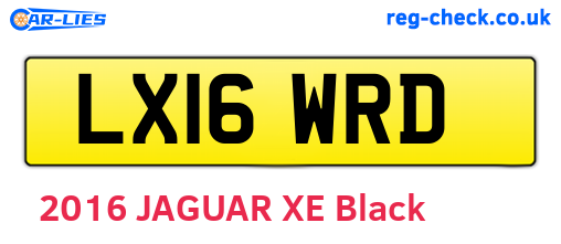 LX16WRD are the vehicle registration plates.