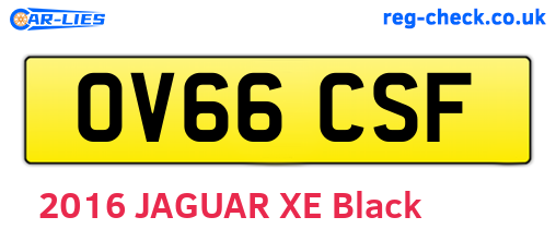 OV66CSF are the vehicle registration plates.