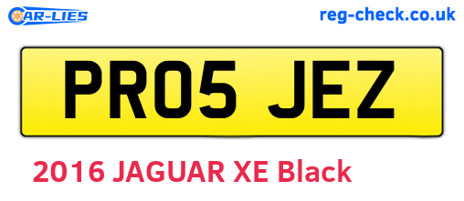 PR05JEZ are the vehicle registration plates.