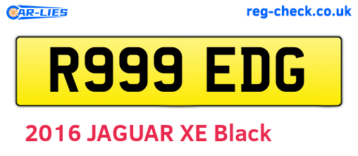 R999EDG are the vehicle registration plates.