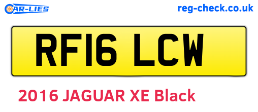 RF16LCW are the vehicle registration plates.