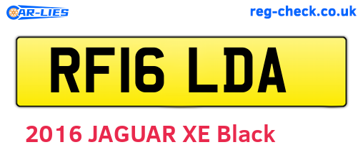 RF16LDA are the vehicle registration plates.