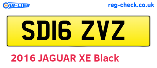 SD16ZVZ are the vehicle registration plates.