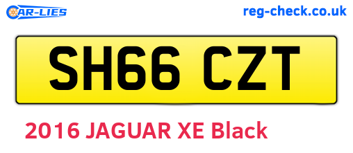 SH66CZT are the vehicle registration plates.