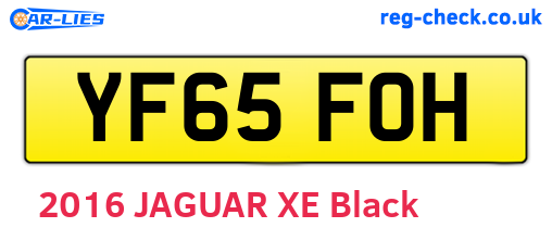 YF65FOH are the vehicle registration plates.