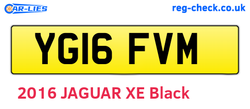 YG16FVM are the vehicle registration plates.