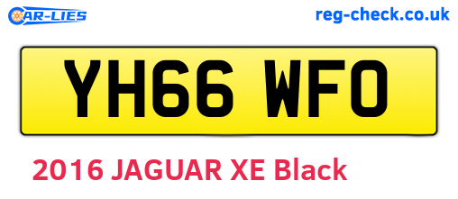 YH66WFO are the vehicle registration plates.