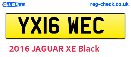 YX16WEC are the vehicle registration plates.