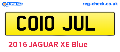 CO10JUL are the vehicle registration plates.