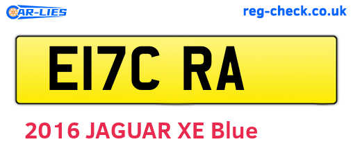 E17CRA are the vehicle registration plates.