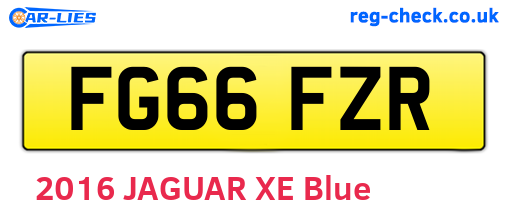 FG66FZR are the vehicle registration plates.