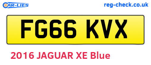 FG66KVX are the vehicle registration plates.