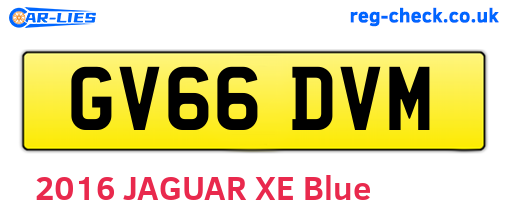 GV66DVM are the vehicle registration plates.