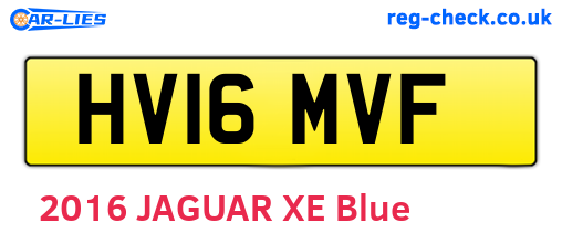 HV16MVF are the vehicle registration plates.
