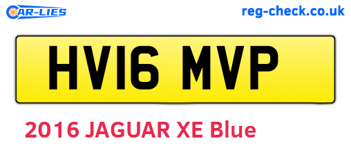 HV16MVP are the vehicle registration plates.