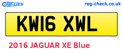 KW16XWL are the vehicle registration plates.