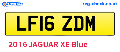 LF16ZDM are the vehicle registration plates.
