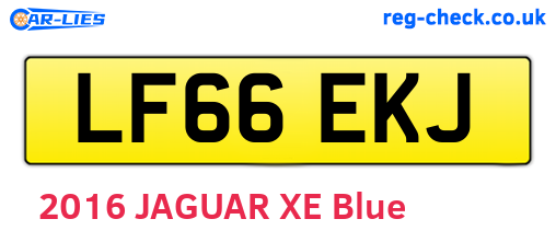 LF66EKJ are the vehicle registration plates.