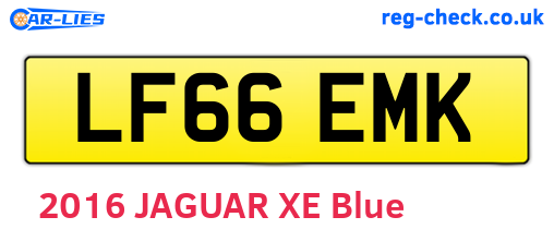 LF66EMK are the vehicle registration plates.