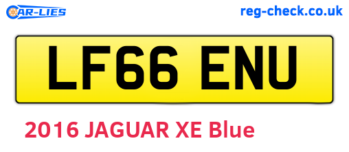 LF66ENU are the vehicle registration plates.