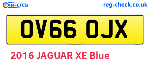 OV66OJX are the vehicle registration plates.