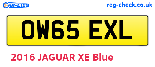 OW65EXL are the vehicle registration plates.