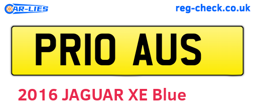 PR10AUS are the vehicle registration plates.