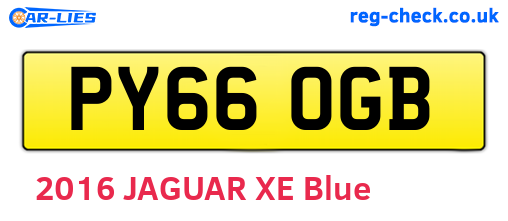 PY66OGB are the vehicle registration plates.