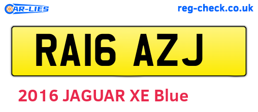 RA16AZJ are the vehicle registration plates.