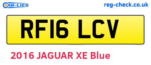 RF16LCV are the vehicle registration plates.