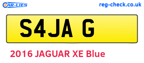 S4JAG are the vehicle registration plates.