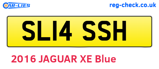 SL14SSH are the vehicle registration plates.